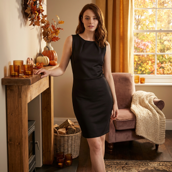 Bodycon Basic Dress L / Seide / Schwarz